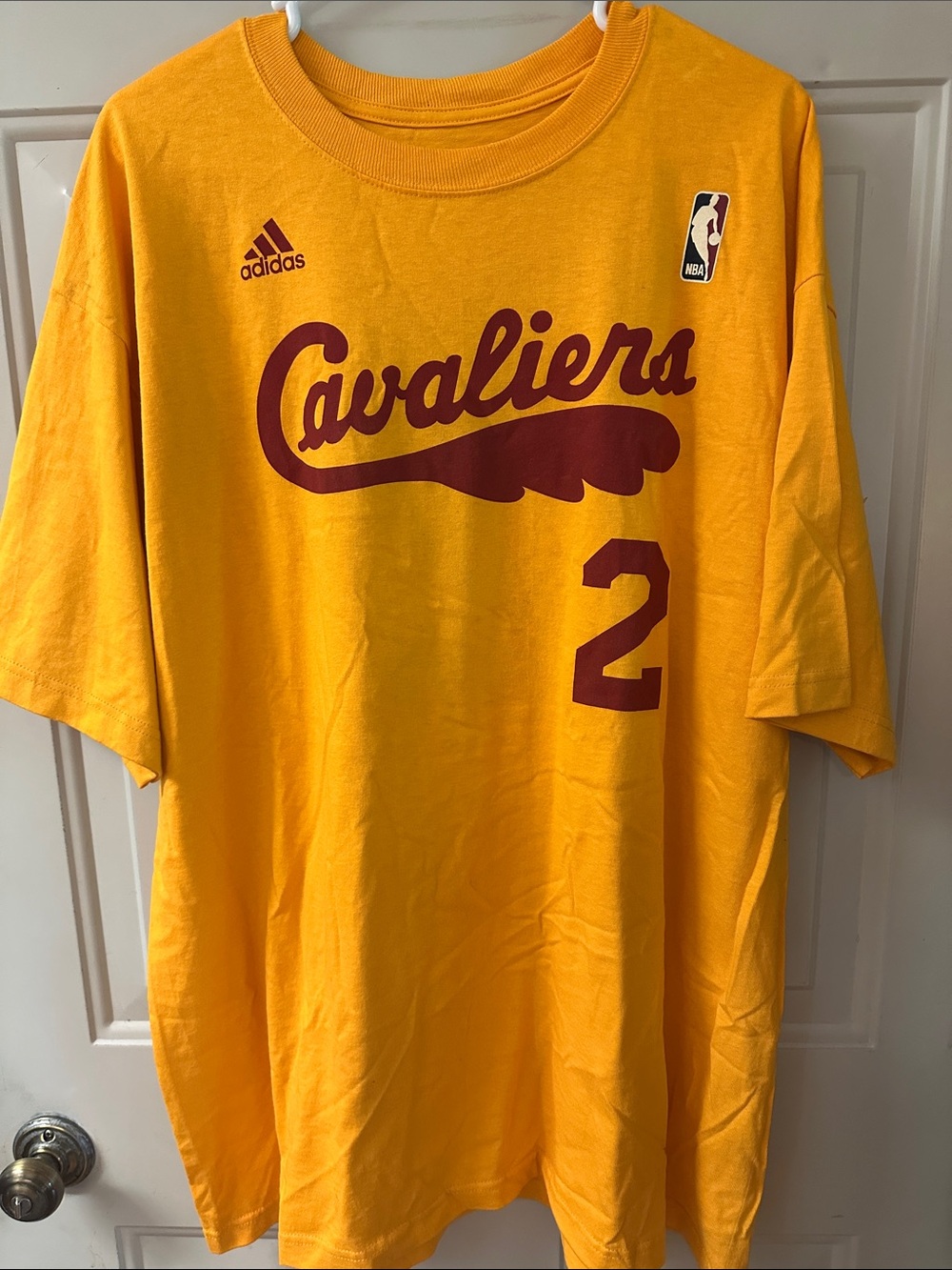adidas Gold and Maroon Cleveland Cavaliers shirt